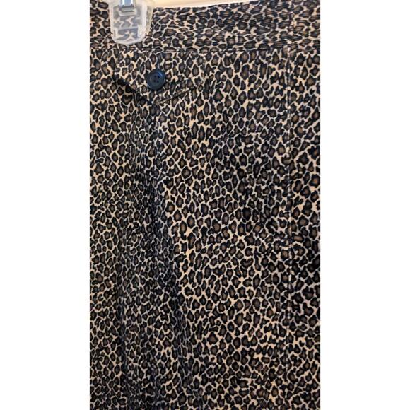 Talbots Cheetah Leopard Print Pencil Skirt NWT, Size 10, Animal Print Corduroy - Picture 2 of 9